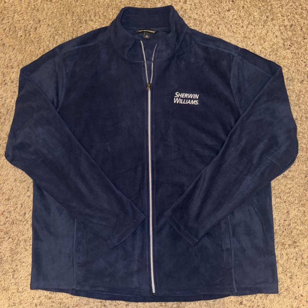 Sherwin Williams Blue Fleece Jacket Mens Size 3XL